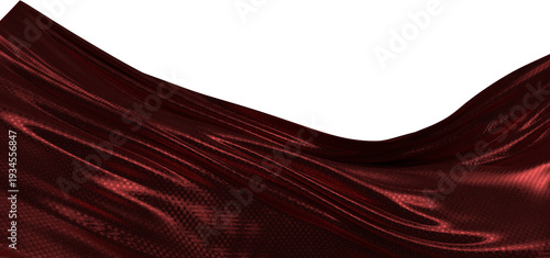 Luxurious burgundy fabric w...