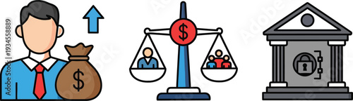 Financial security and investment balance concept