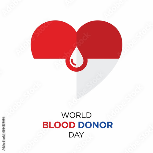 World Blood Donor Day Heart Logo Design.