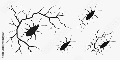 A detailed illustration of various types of ticks and their intricate body structures.