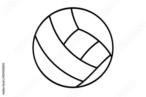 volleyball outline art, volleyball icon, volleyball line art symbol