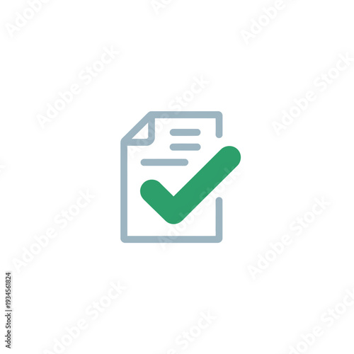 Document with a green checkmark indicating completion or approval