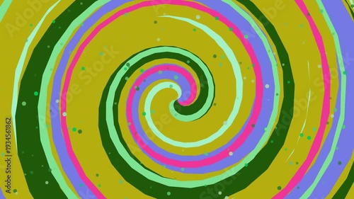 Retro Psychedelic Swirl Pattern with Subtle Speckles and Vibrant Colors