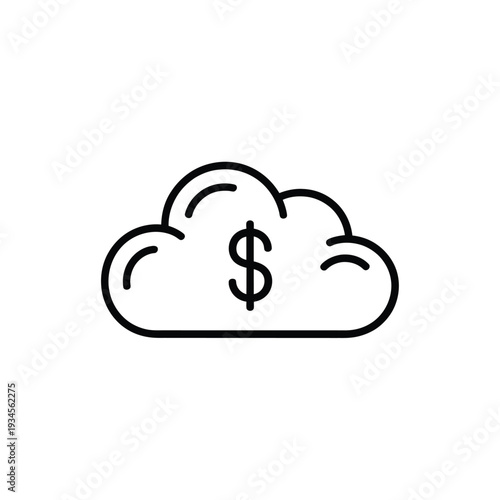 Financial mechanism a dollar sign enclosed within a gear illustration