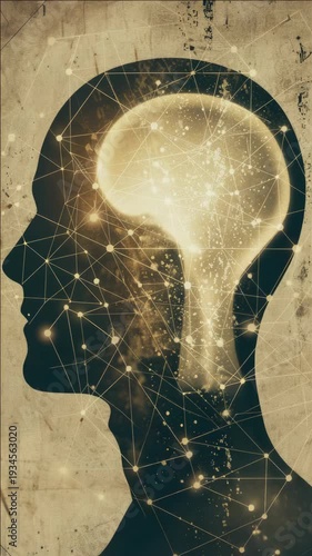 An artistic representation of a human head with a nebula of stars and cosmic dust inside, symbolizing the vastness of human thought and creativity.