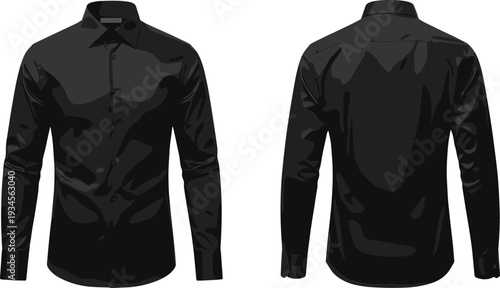 Black long sleeve dress shirt front and back black shirt long sleeve shirt camouflage pattern