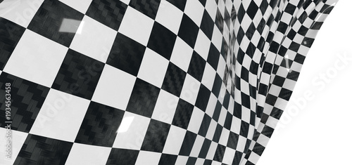 A close-up view of a checke...