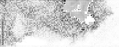 Dotted gradient vector pattern illustration, white and black halftone polka background graphic, horizontal seamless circle dotted lines, monochrome dots texture backdrop, retro popart effect half tone