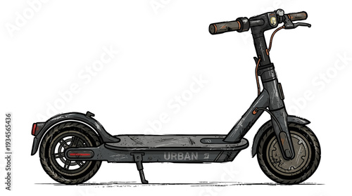 Electric Scooter, Urban Mobility Vehicle, Modern Transportation