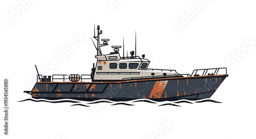 Patrol boat illustration