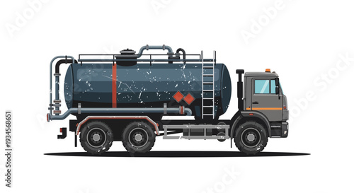Fuel Tanker Truck Illustration