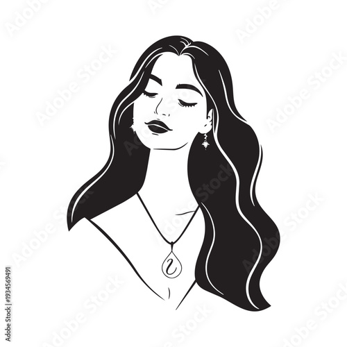 woman with long hair