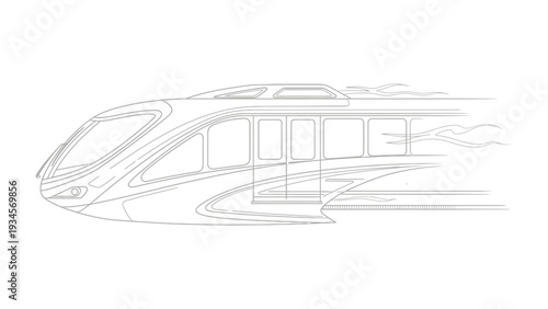Speeding Train: A sleek, modern train races across the landscape, embodying speed and the future of transport.
