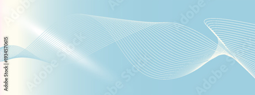 Soft blue digital background with a gradient effect, featuring wavy lines. The background is smooth and calming, with a light blue tone. Minimal abstract gradient wavy line vector digital background