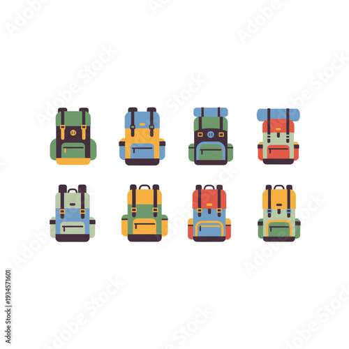 Colorful hiking backpacks for outdoor adventures