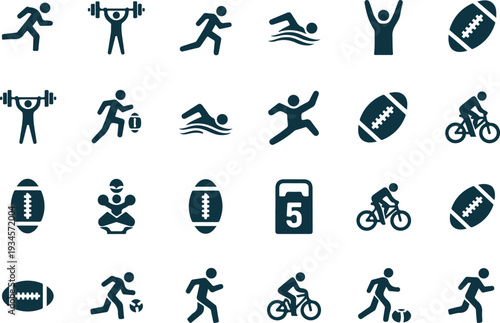 Vector art of collection of various sports icons