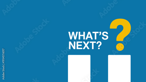 Blue background with white text and yellow question mark symbol