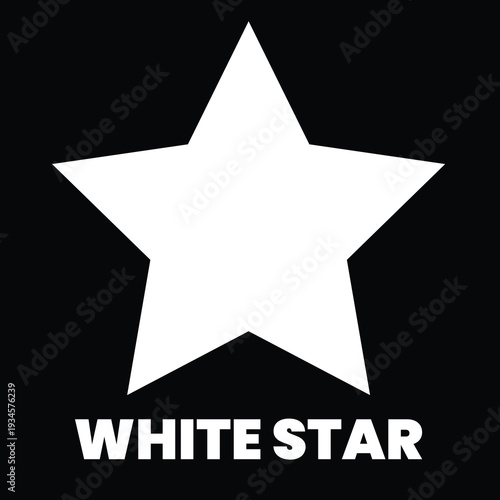 White five pointed star symbol