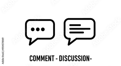 Speech Bubble Icons: Message, Comment, and Discussion Graphics