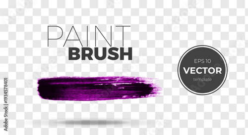 Stylish purple paint brush stroke for creative design and art projects.