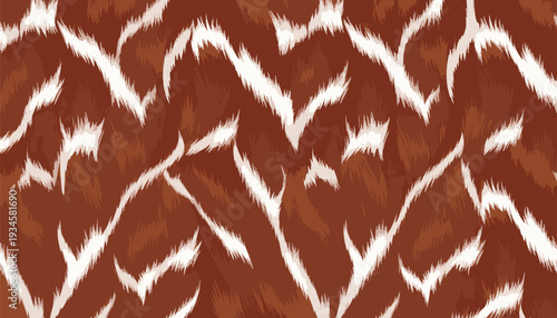 Seamless red deer fur pattern in warm brown tones. Natural animal print texture background ideal for fashion, textile design, wrapping paper, wallpaper, fabric prints and decorative graphic projects. 