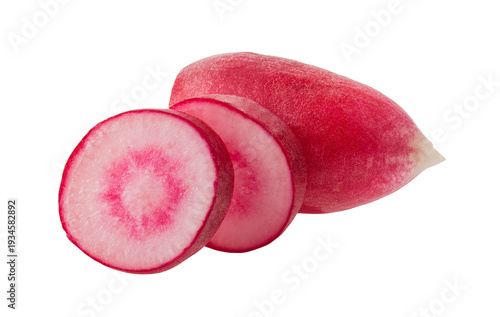 Radish isolated on white background.