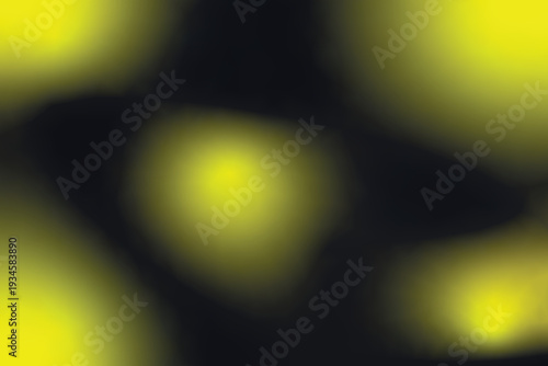 Abstract composition, smooth yellow gradients, on a black background