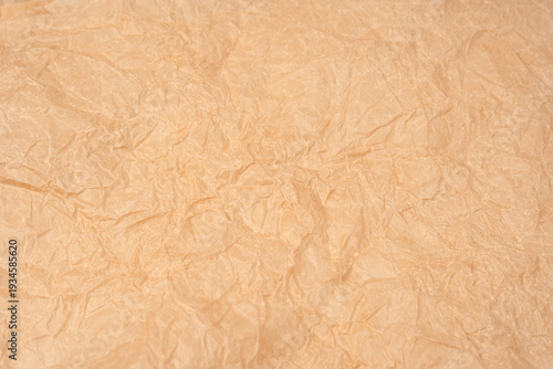 Crumpled paper as background. Top view.