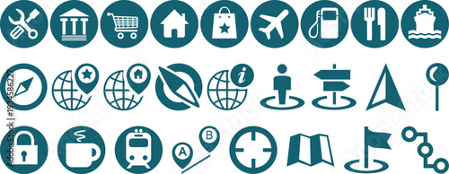 Miscellaneous Business and Lifestyle Vector Icon Set – Gold Minimalist Symbols