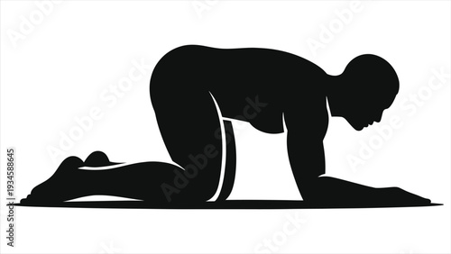 Zombie Crawling Silhouette Vector – Horror Theme Black & White Undead Monster for Halloween, Apocalypse, Fear, Scary Design, Game Asset, Poster, T-Shirt, Icon, Illustration, Dark Art, Spooky Clipart