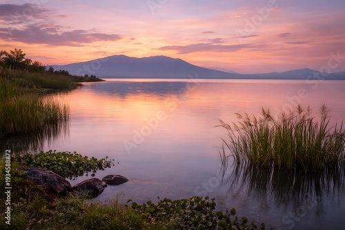 Serene Lake Chapala Reflections Mexico Landscape