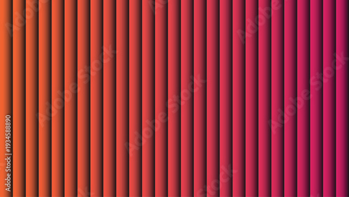 Vertical stripes transition from orange and red to vibrant pink with subtle shadowing