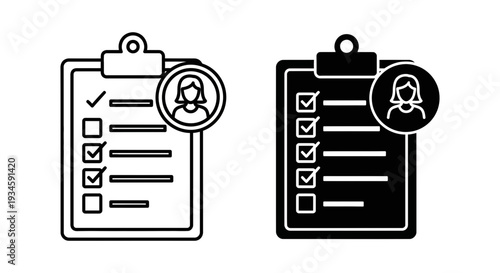Two clipboards with checklists and notifications on a white background