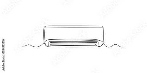 A simple line art illustration depicting the hull of a vessel floating on water in a minimalist style Vector, illustration