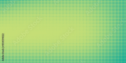 Bright green and turquoise pop art retro background with halftone in comic style, vector illustration eps10