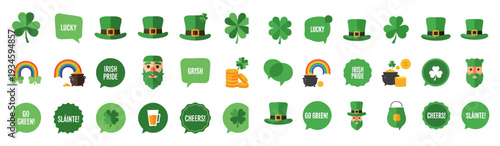 St. Patrick's Day design elements and photo booth props Cinco de Mayo set (sombreros, pinatas, a guitar, maracas and decoration)