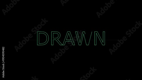 Modern Animated Green Text Reveal Drawn Outline Typography Motion Graphics Opener Intro Title Animation Loop Background