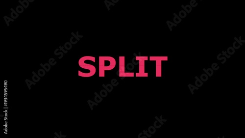 Dynamic split text animation reveals 