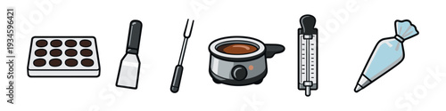 Confectionery tools for making homemade chocolates and desserts