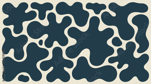 Abstract fluid shapes pattern modern organic blobs background design liquid elements contemporary art