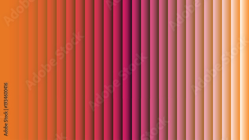 Vertical gradient stripes showcase a vibrant transition from orange to deep pink shades