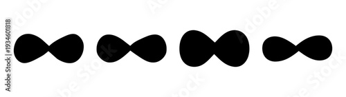 Infinity symbols in a row, endurance concept, vector illustration, flat design