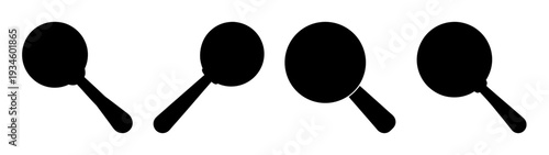 Magnifying glass icons set, curiosity and exploration concept, vector illustration