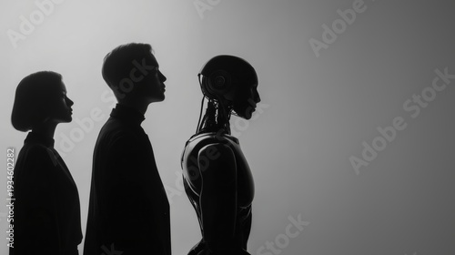 AGI power shift concept, humans following superintelligent AI