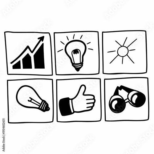 Business ideas and growth concepts in modern illustration style