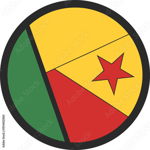 Free Download guyana flag round icon flat vector design - GFXLoad