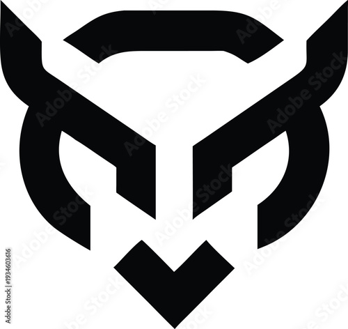 modern wolf head emblem black logo icon