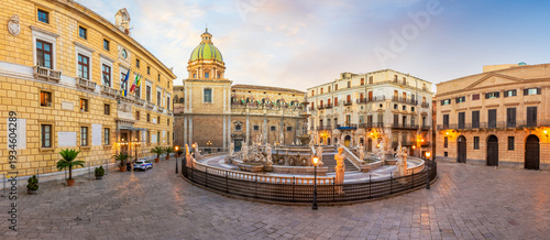Palermo, Italy with the Praetorian Fountain
