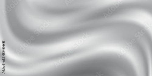 Silver foil background with metal mirror texture. Chrome gradient surface with light like could abstract eps 10