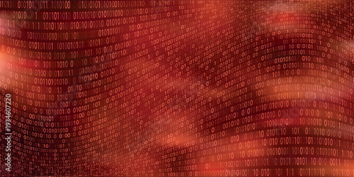 Vector digital code rain in a Matrix inspired futuristic style. High-tech backdrop with glowing binary characters. Binary Software Programming Code Background. Digital Data Technology Concept.